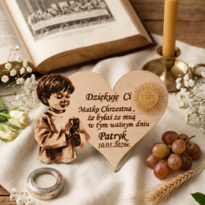 Podziękowania komunijne ze sklejki - magnes - drewniana dekoracja