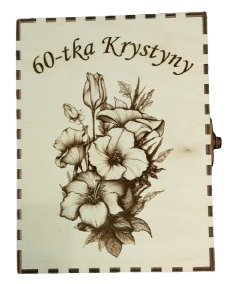 Pudełko ze sklejki z grawerem - drewniana dekoracja - wypalane w drewnie