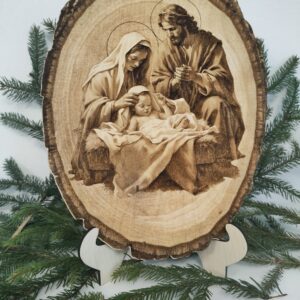 Drewniana szopka bożonarodzeniowa ze sklejki - tradycyjna dekoracja świąteczna