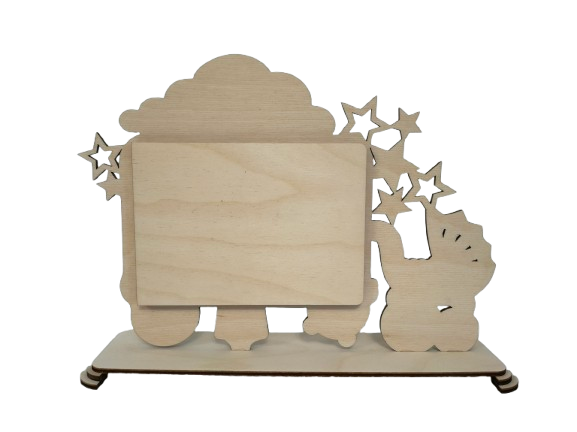 Metryczka dla dziecka - drewniana dekoracja - wypalane w drewnie - obrazek 2