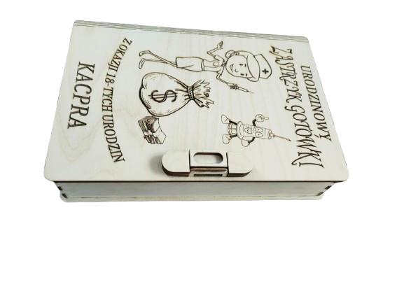 Prezent na 18 - drewniana dekoracja - wypalane w drewnie - obrazek 2