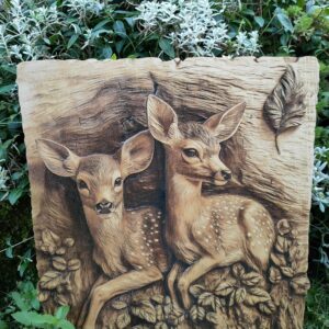 Sarenki - obraz 3D wypalany w drewnie - drewniana dekoracja