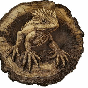 Jaszczurka - naturalna dekoracja z efektem przestrzennym