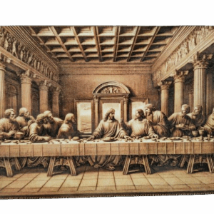 Ostatnia Wieczerza - obraz wypalany w drewnie - dzieło Leonarda da Vinci