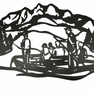 Spływ Dunajcem - Trzy Korony - drewniana dekoracja na ścianę - ażurowy obraz HDF