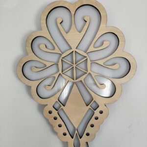 Parzenica RGB LED - Drewniana dekoracja na ścianę - różne kolory