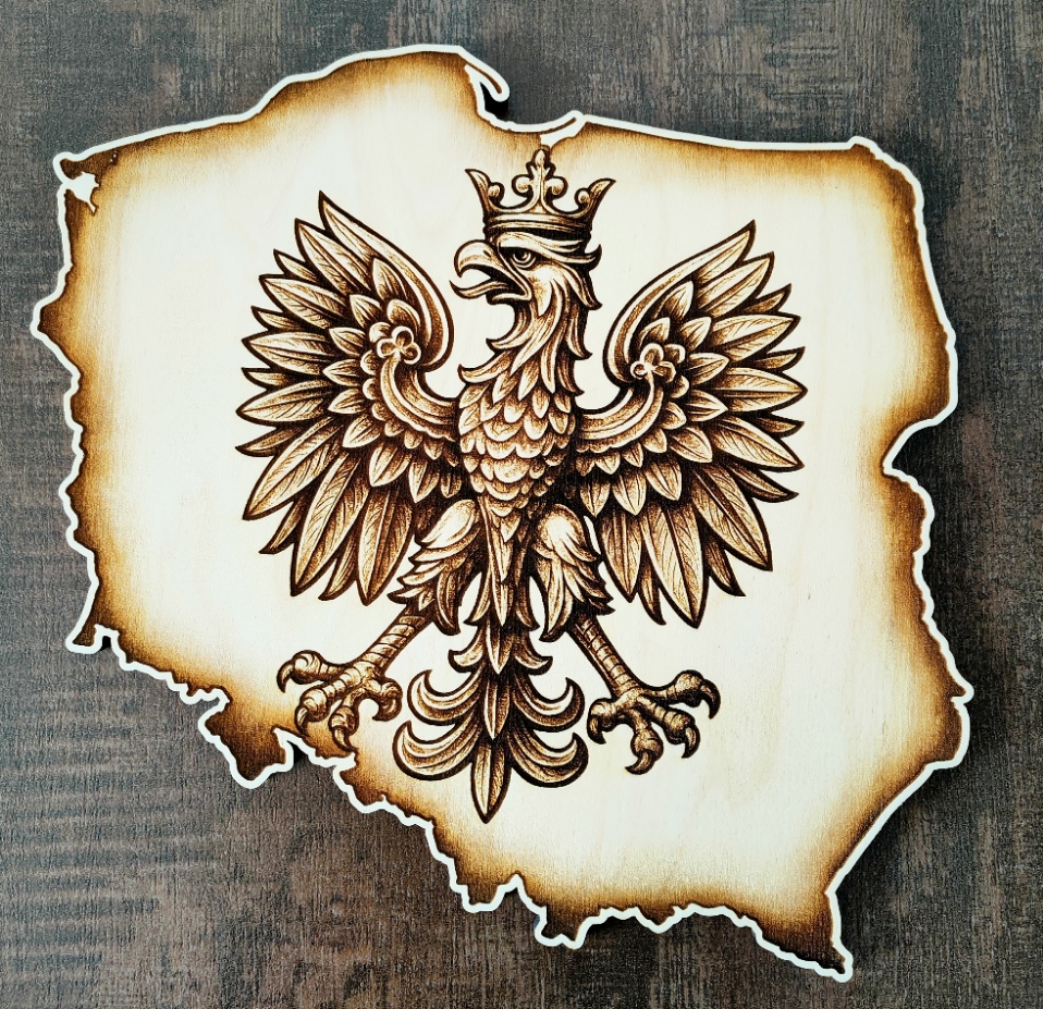 Polska na Drewnie – Drewniane Godło Polski na Mapie - obrazek 2