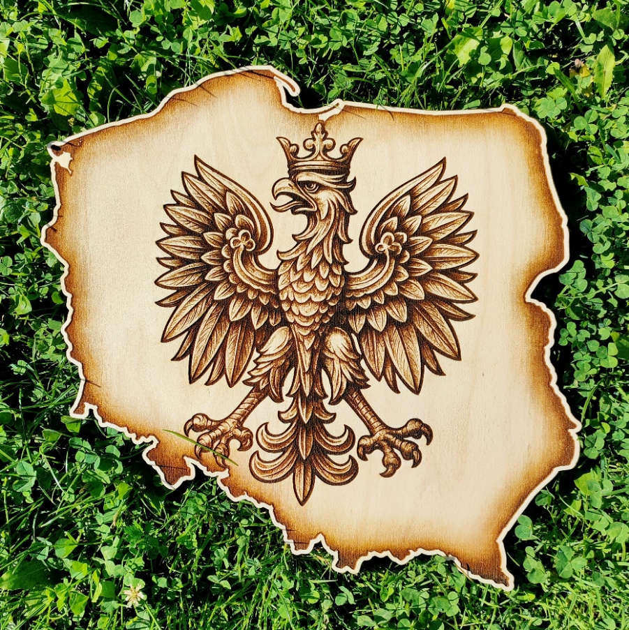 Polska na Drewnie – Drewniane Godło Polski na Mapie - obrazek 3